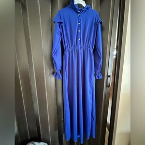 Imperfect Elegant Blue Maxi Dress